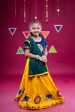 Banjara India Kutchi Embroidered Girls Chaniya Choli with Dupatta (CC-Flower)-Yellow