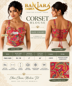Banjara India Embroidered Festive Wear Latest Corset Style Blouse-BL-CRST-Blue
