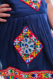 Banjara India Kutchi Embroidered Girls Dhoti Set (DHT-111) - Navy