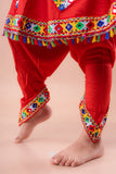 Banjara India Kutchi Embroidered Girls Dhoti Set (DHT-111) - Red