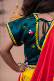 Banjara India Kutchi Embroidered Girls Chaniya Choli with Dupatta (CC-Bird)-Yellow