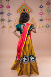 Banjara India Kutchi Embroidered Girls Chaniya Choli with Dupatta (CC-Bird)-Yellow