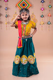 Banjara India Kutchi Embroidered Girls Chaniya Choli with Dupatta (CC-Bird)-Green