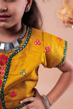 Banjara India Kutchi Embroidered Girls Chaniya Choli with Dupatta (CC-Bird)-Green