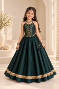Banjara India Roman Silk Festive Wear Lehanga Choli Set (CC-SIYA-Green)