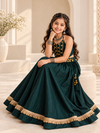 Banjara India Roman Silk Festive Wear Lehanga Choli Set (CC-SIYA-Green)