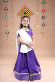 Banjara India Festive Wear Girls Lehenga Choli Set with Dupatta (CC-VERL) - Purple