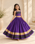 Banjara India Roman Silk Festive Wear Lehanga Choli Set (CC-SIYA-Purple)