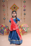 Banjara India Festive Wear Girls Lehenga Choli Set with Dupatta (CC-VERL) - Teal