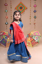 Banjara India Festive Wear Girls Lehenga Choli Set with Dupatta (CC-VERL) - Teal