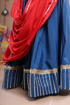 Banjara India Festive Wear Girls Lehenga Choli Set with Dupatta (CC-VERL) - Teal