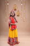 Banjara India Festive Wear Kutchwork Embroidered Girls Lehenga Choli Set with Dupatta (CC-JHMK) - Yellow