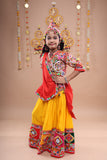 Banjara India Festive Wear Kutchwork Embroidered Girls Lehenga Choli Set with Dupatta (CC-JHMK) - Yellow