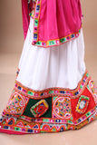 Banjara India Festive Wear Kutchwork Embroidered Girls Lehenga Choli Set with Dupatta (CC-JHMK) - White