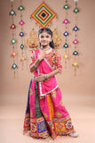 Banjara India Festive Wear Kutchwork Embroidered Girls Lehenga Choli Set with Dupatta (CC-SNDO) - Red