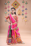 Banjara India Festive Wear Kutchwork Embroidered Girls Lehenga Choli Set with Dupatta (CC-SNDO) - Red
