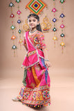 Banjara India Festive Wear Kutchwork Embroidered Girls Lehenga Choli Set with Dupatta (CC-SNDO) - Pink