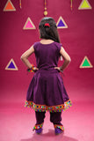 Banjara India Kutchi Embroidered Girls Dhoti Set (DHT-111) - Wine