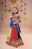 Banjara India Festive Wear Kutchwork Embroidered Girls Lehenga Choli Set with Dupatta (CC-KJKL) - Blue