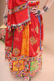 Banjara India Festive Wear Kutchwork Embroidered Girls Lehenga Choli Set with Dupatta (CC-SNDO) - Red