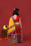 Banjara India Kutchi Emboidered Red Girls Chaniya Choli with Dupatta (CC-WAVE) - Red