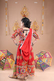 Banjara India Festive Wear Kutchwork Embroidered Girls Lehenga Choli Set with Dupatta (CC-SNDO) - Red