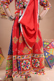 Banjara India Festive Wear Kutchwork Embroidered Girls Lehenga Choli Set with Dupatta (CC-SNDO) - Red