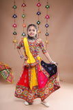 Banjara India Festive Wear Kutchwork Embroidered Girls Lehenga Choli Set with Dupatta (CC-KJKL) - Yellow