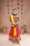 Banjara India Festive Wear Kutchwork Embroidered Girls Lehenga Choli Set with Dupatta (CC-KJKL) - Yellow