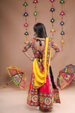 Banjara India Festive Wear Kutchwork Embroidered Girls Lehenga Choli Set with Dupatta (CC-KJKL) - Yellow