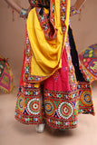 Banjara India Festive Wear Kutchwork Embroidered Girls Lehenga Choli Set with Dupatta (CC-KJKL) - Yellow