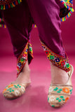 Banjara India Kutchi Embroidered Girls Dhoti Set (DHT-222) - Wine