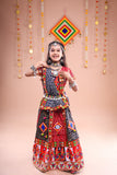Banjara India Festive Wear Kutch work Embroidered Girls Lehenga Choli Set with Dupatta (CC-FRNA) - Black