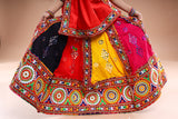 Banjara India Festive Wear Kutchwork Embroidered Girls Lehenga Choli Set with Dupatta (CC-KJKL) - Red
