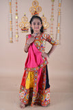 Banjara India Festive Wear Kutchwork Embroidered Girls Lehenga Choli Set with Dupatta (CC-KJKL) - Pink