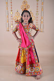 Banjara India Festive Wear Kutchwork Embroidered Girls Lehenga Choli Set with Dupatta (CC-KJKL) - Pink