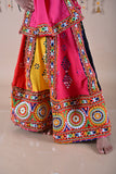 Banjara India Festive Wear Kutchwork Embroidered Girls Lehenga Choli Set with Dupatta (CC-KJKL) - Pink