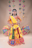 Banjara India Festive Wear Kutchwork Embroidered Girls Lehenga Choli Set with Dupatta (CC-SNDO) - Yellow
