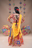 Banjara India Festive Wear Kutchwork Embroidered Girls Lehenga Choli Set with Dupatta (CC-SNDO) - Yellow