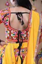 Banjara India Festive Wear Kutchwork Embroidered Girls Lehenga Choli Set with Dupatta (CC-SNDO) - Yellow