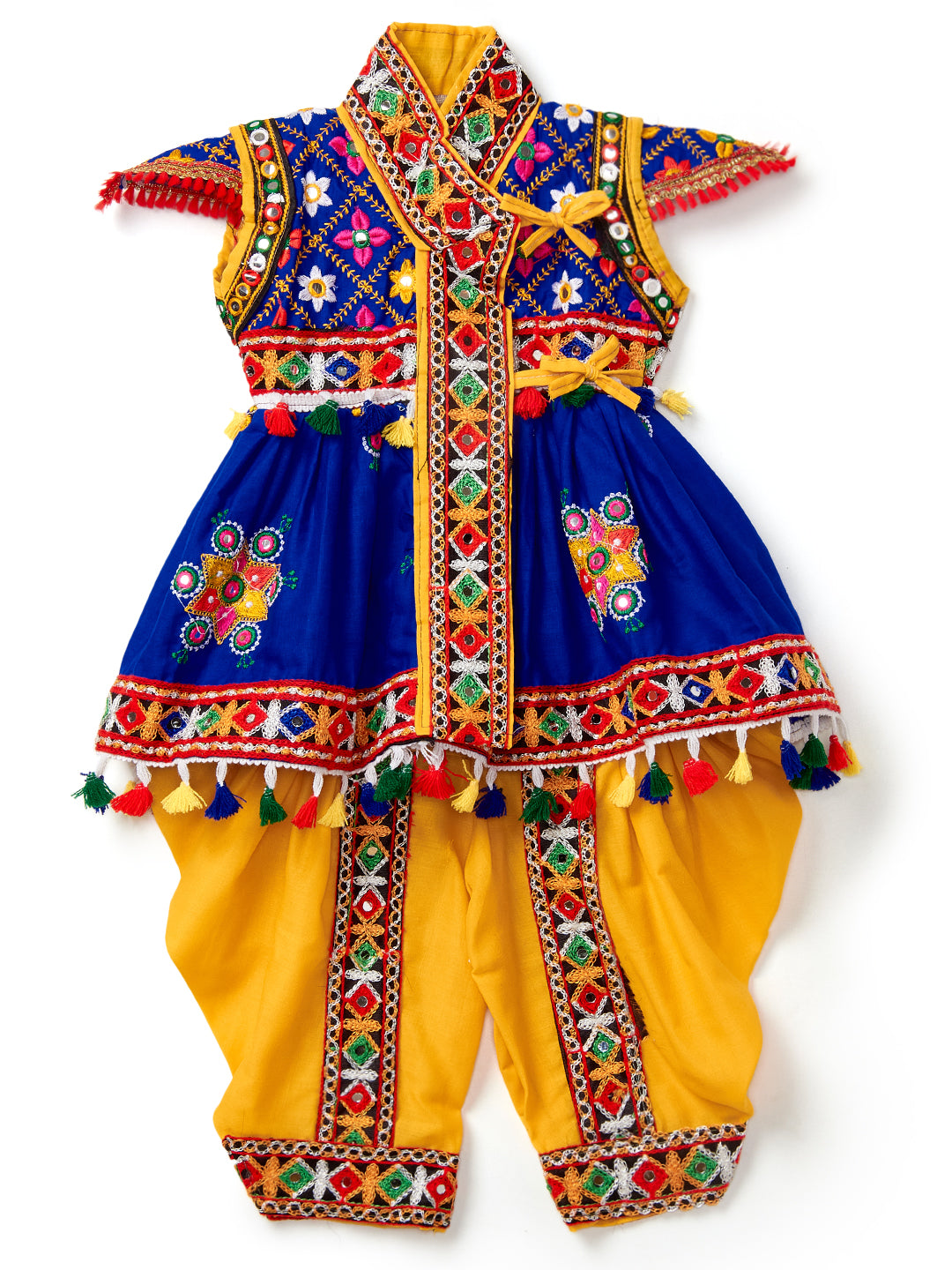 Banjara India Embroidered Kediya Dhoti Set For Boys and Girls_KD-CKS-Blue