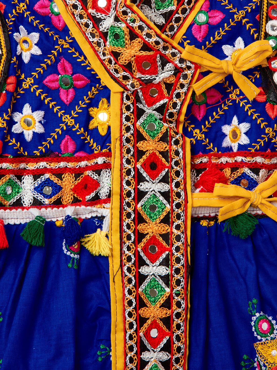 Banjara India Embroidered Kediya Dhoti Set For Boys and Girls_KD-CKS-Blue