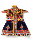 Banjara India Embroidered Kediya Dhoti Set For Boys and Girls_KD-CKS-Navy
