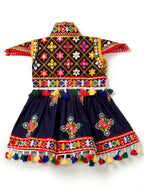 Banjara India Embroidered Kediya Dhoti Set For Boys and Girls_KD-CKS-Navy
