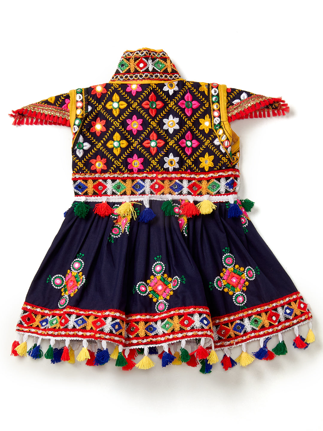 Banjara India Embroidered Kediya Dhoti Set For Boys and Girls_KD-CKS-Navy