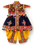 Banjara India Embroidered Kediya Dhoti Set For Boys and Girls_KD-CKS-Navy