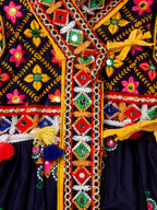 Banjara India Embroidered Kediya Dhoti Set For Boys and Girls_KD-CKS-Navy