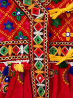 Banjara India Embroidered Kediya Dhoti Set For Boys and Girls_KD-CKS-Red