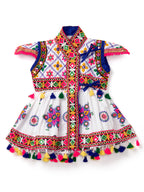 Banjara India Embroidered Kediya Dhoti Set For Boys and Girls_KD-CKS-WhiteBlue