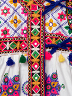 Banjara India Embroidered Kediya Dhoti Set For Boys and Girls_KD-CKS-WhiteBlue
